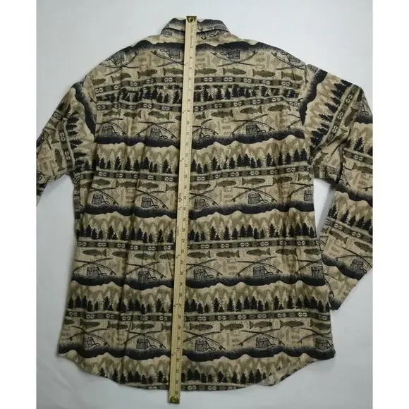 men's WOOLRICH chamois long sleeve button front shirt, fishing, XLARGE - Picture 4 of 4